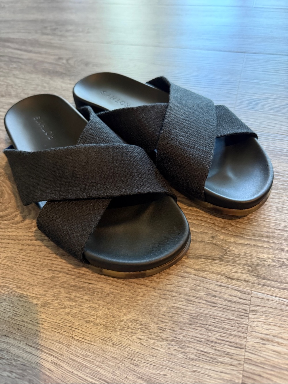 Rothy's Black Crisscross Slide Sandals - Women's